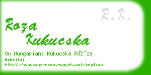 roza kukucska business card